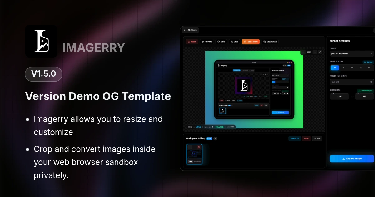 Version OG Template & UI Updates