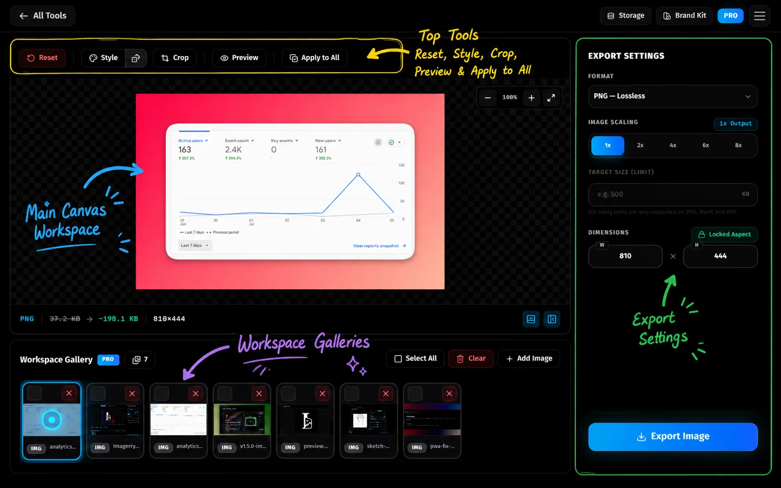 Imagerry Workspace Interface